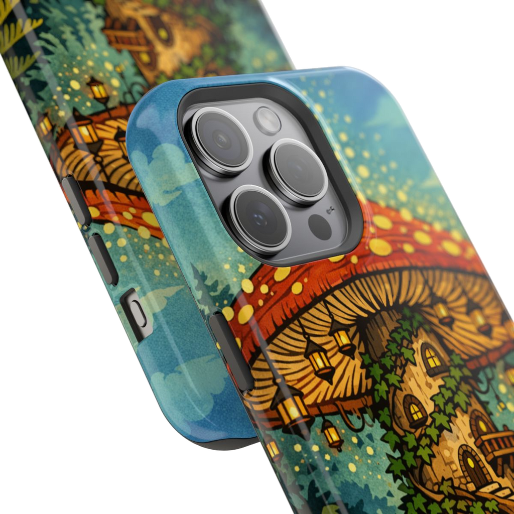 Enchanted Mushroom Haven Magnetic Phone Case - Mockup 1
