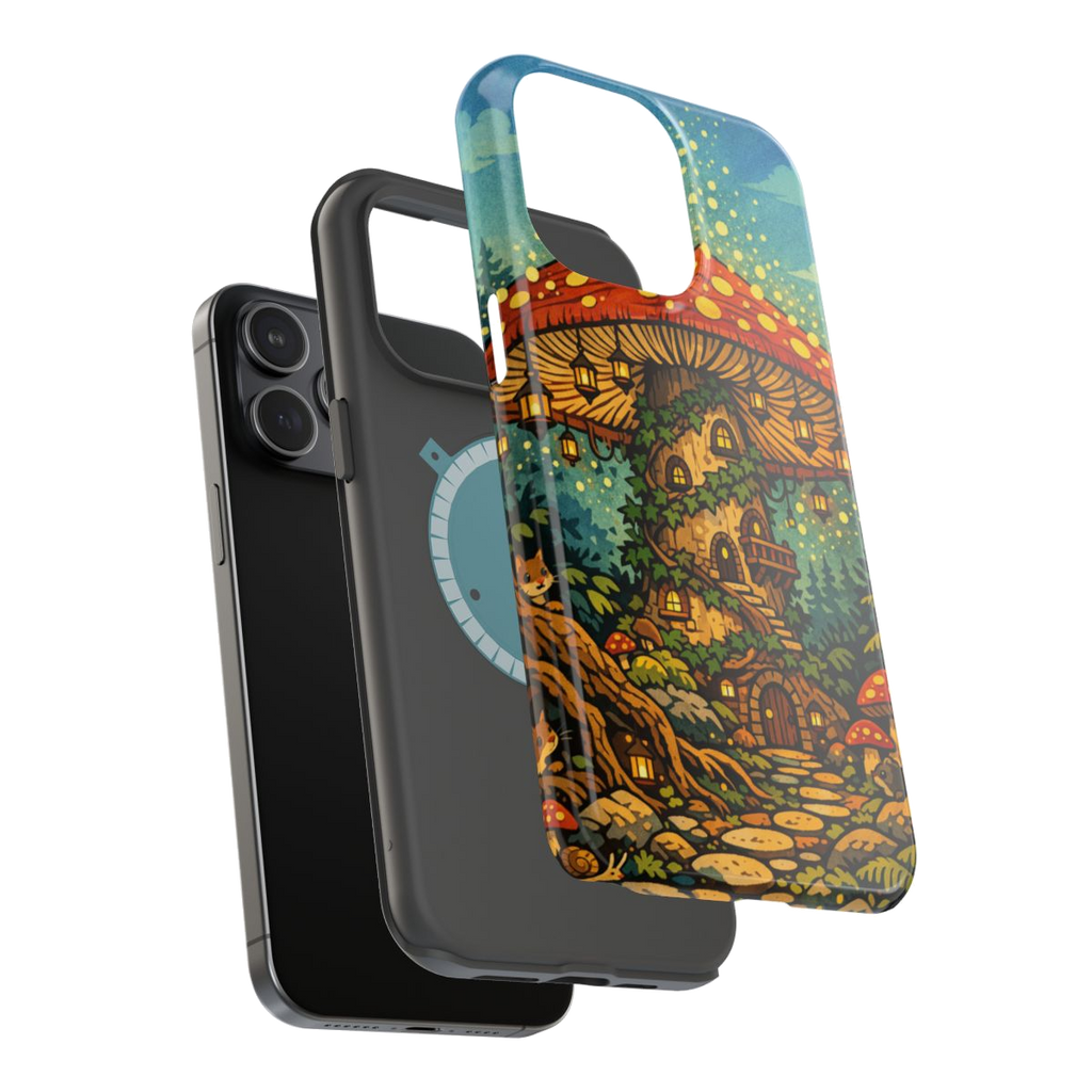 Enchanted Mushroom Haven Magnetic Phone Case - Mockup 3