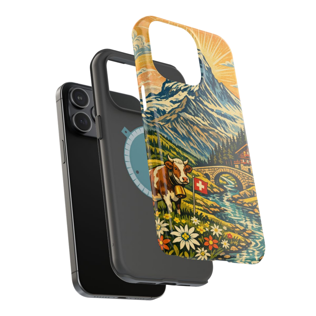 Alpine Adventure Art Magnetic Phone Case - Mockup 3
