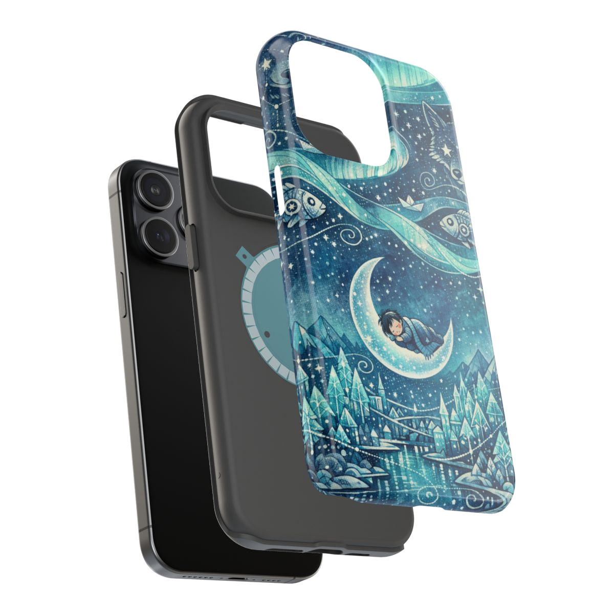Dreamscape Wonders Magnetic Magnetic Phone Case - Mockup 3