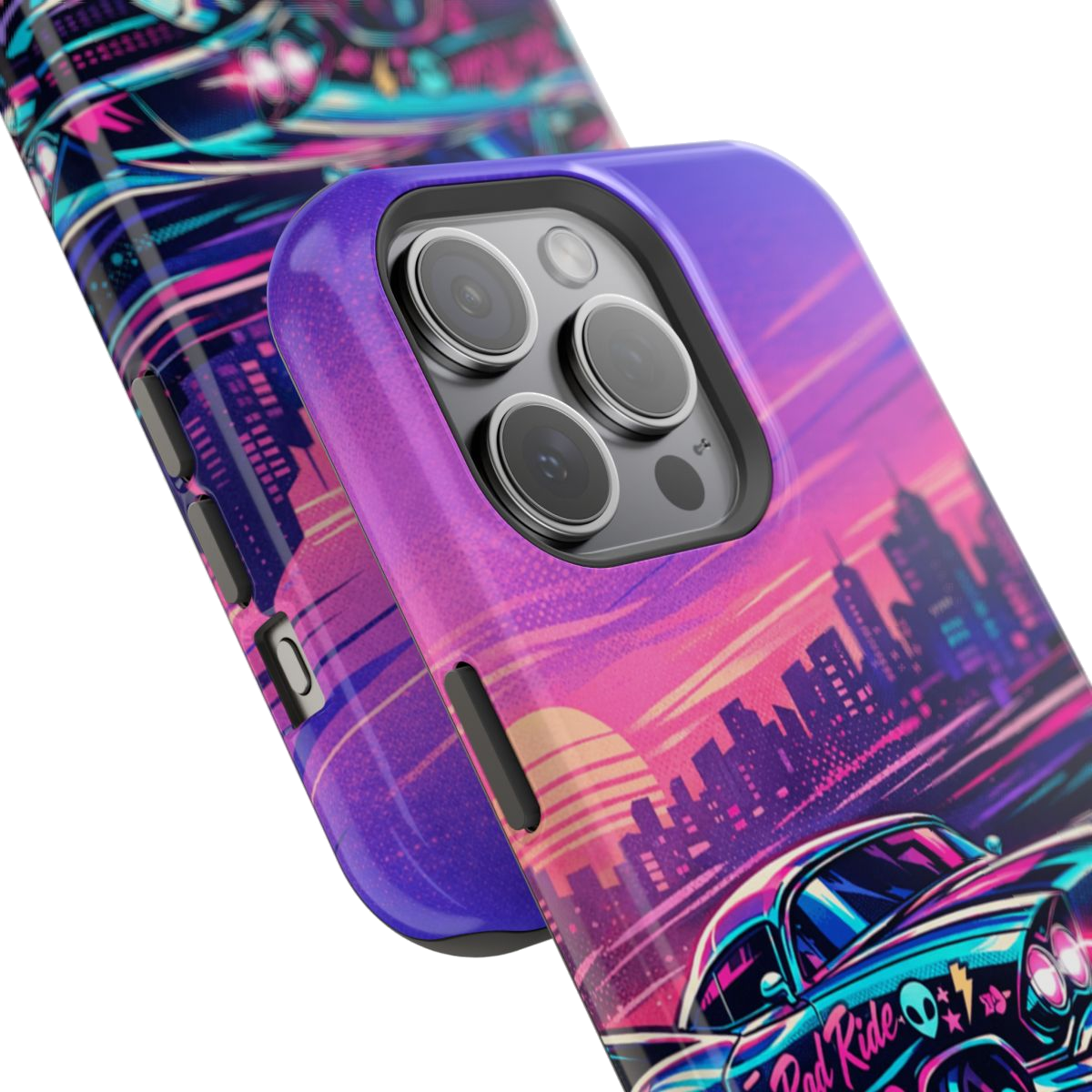 Neon Dream Machine Magnetic Magnetic Phone Case - Mockup 1