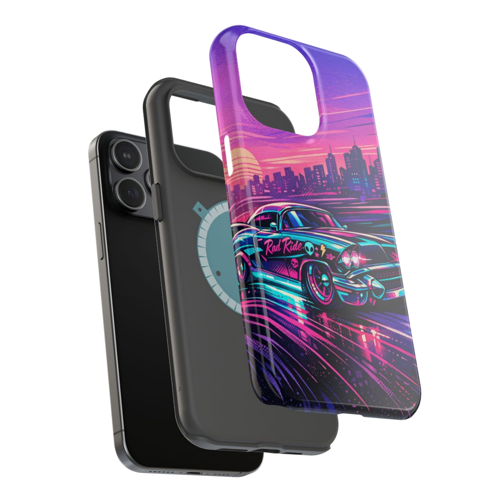 Neon Dream Machine Magnetic Magnetic Phone Case - Mockup 3