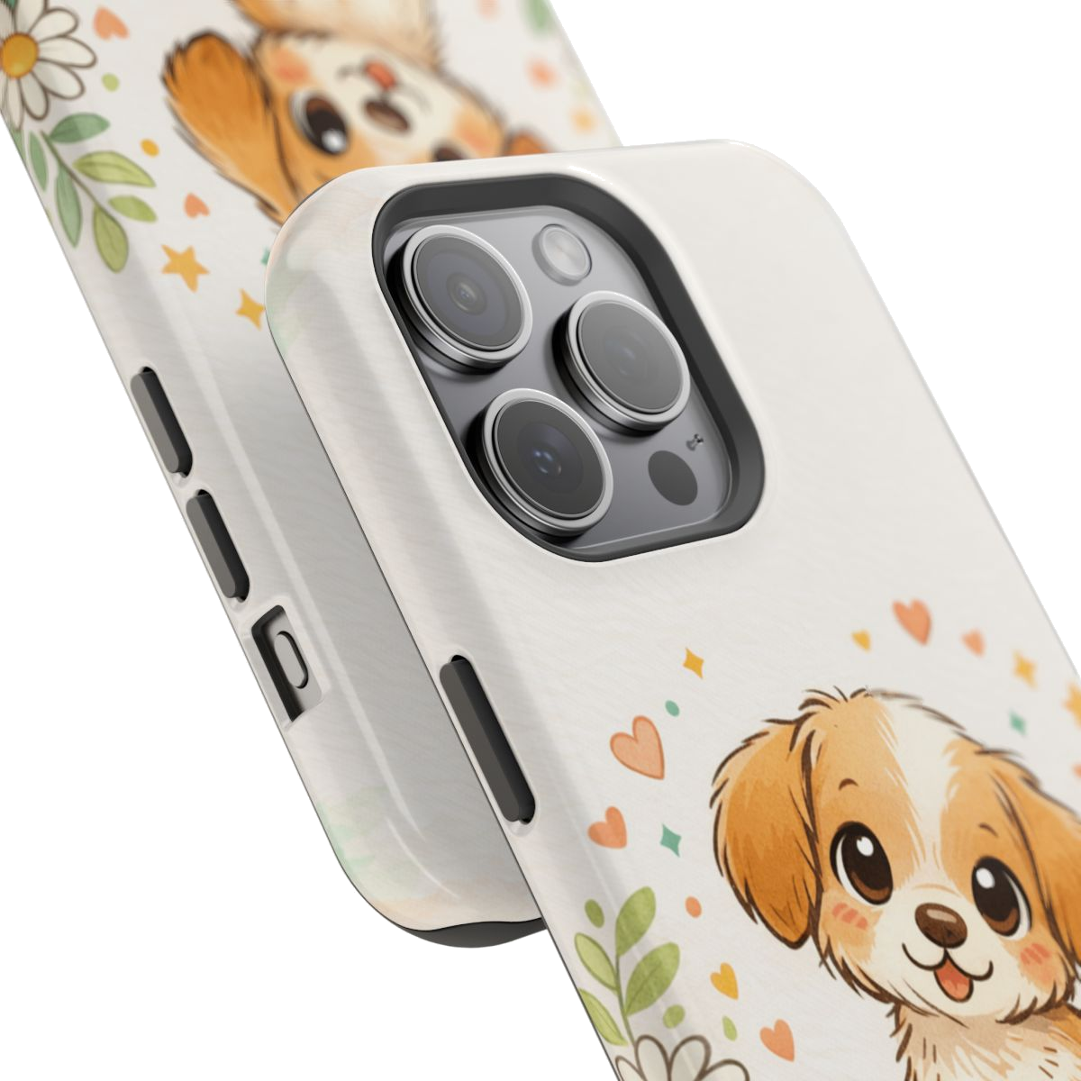 Whimsical Pup Delight Magnetic Magnetic Phone Case - Mockup 1