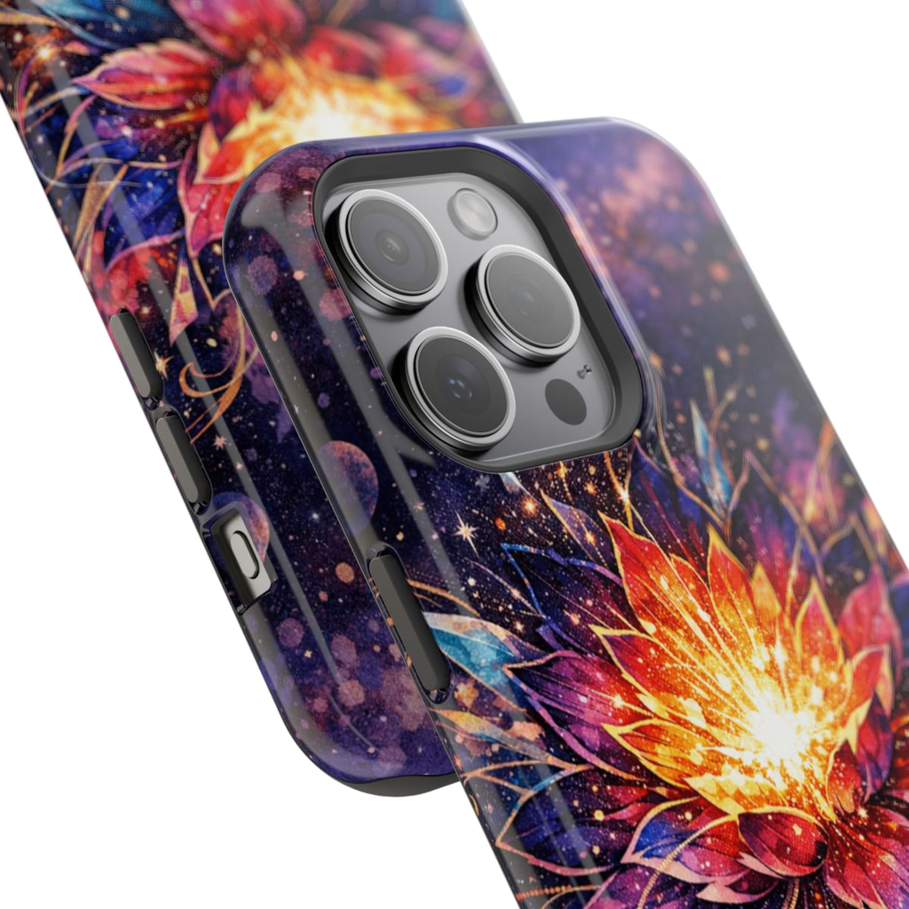 Cosmic Bloom Art Magnetic Magnetic Phone Case - Mockup 1