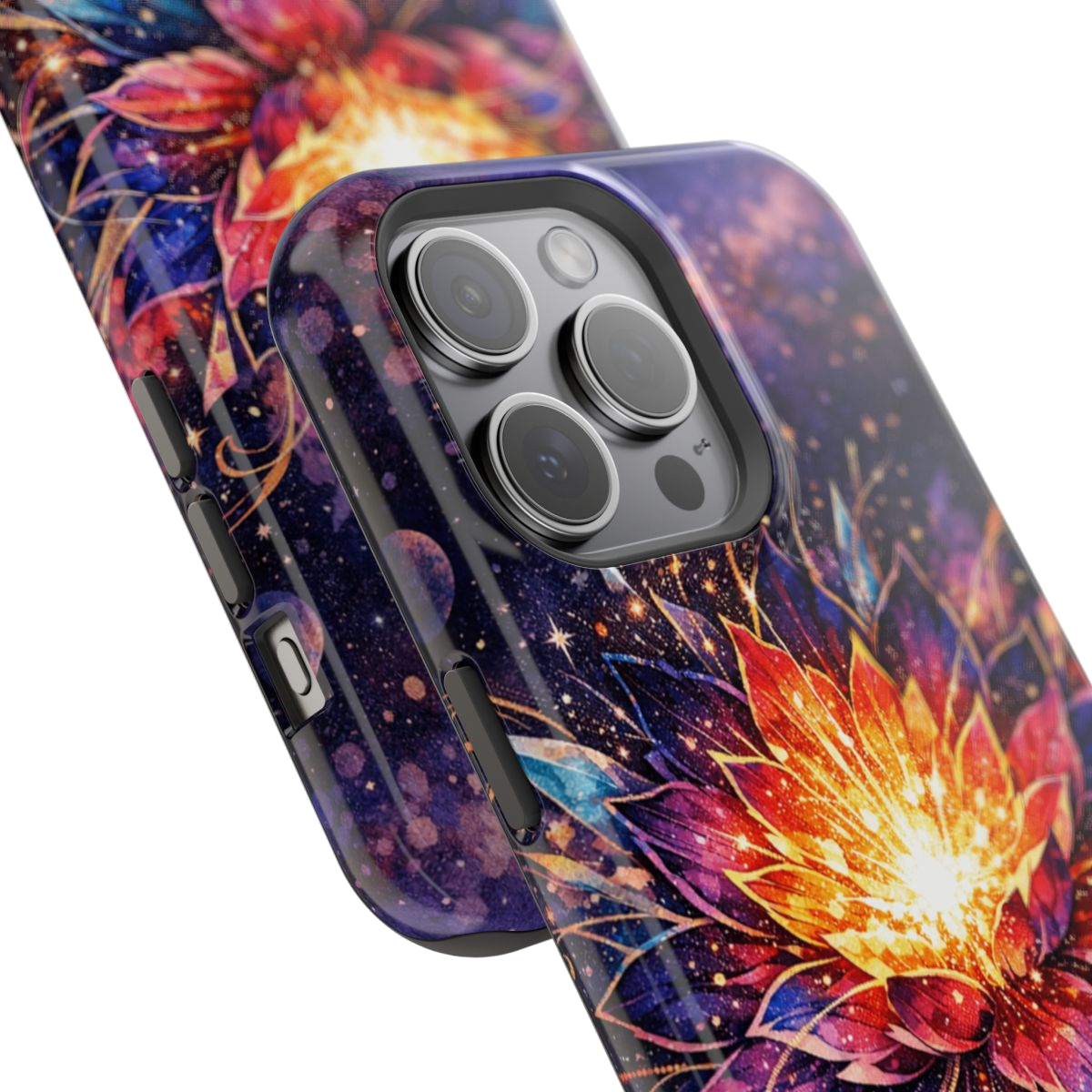 Cosmic Bloom Art Magnetic Magnetic Phone Case - Mockup 1
