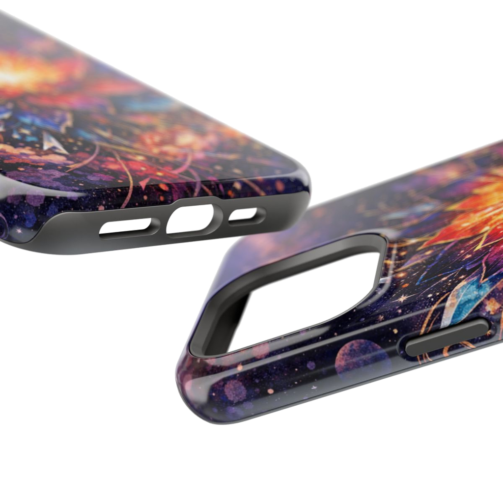 Cosmic Bloom Art Magnetic Magnetic Phone Case - Mockup 2