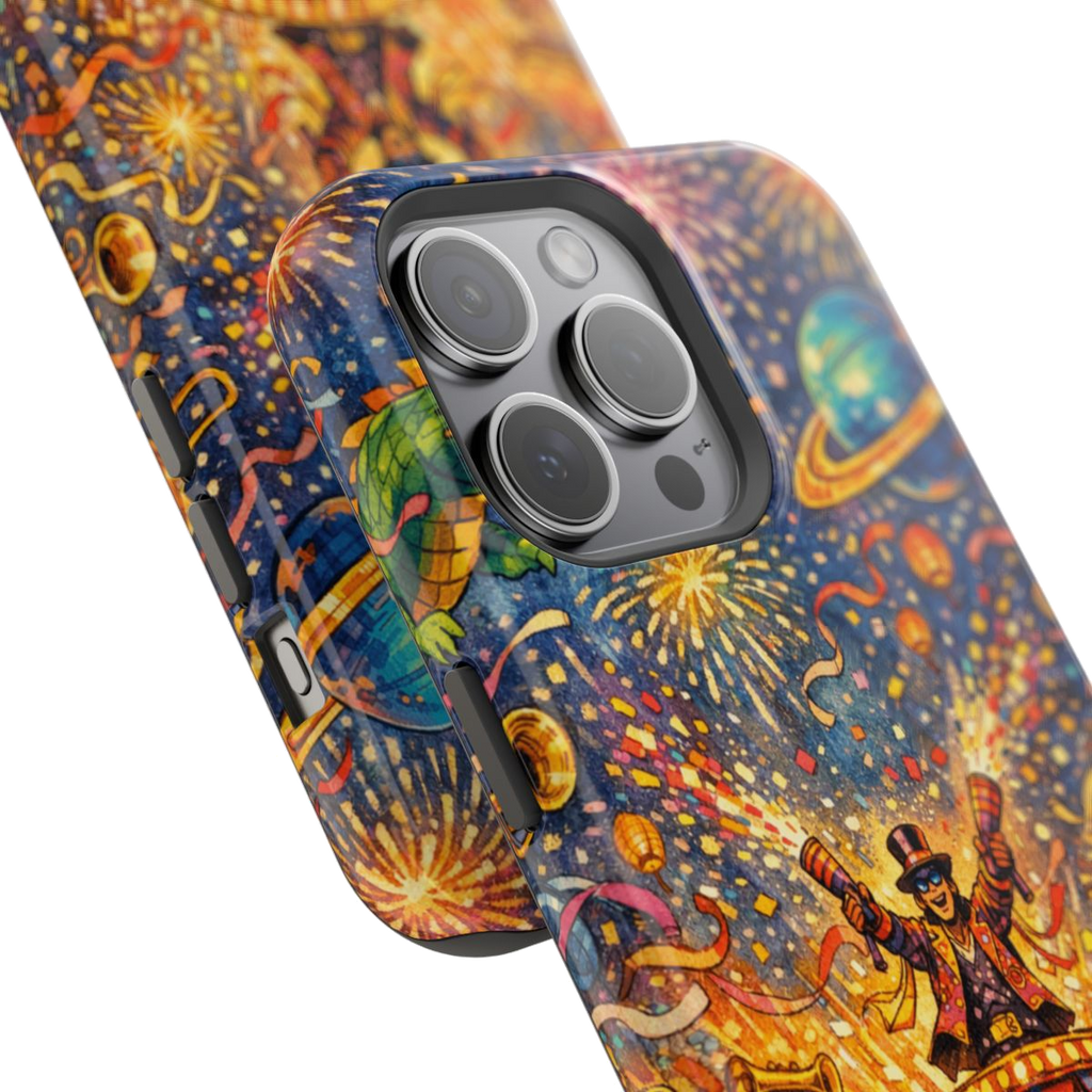 Vibrant Celebration Spectacle Magnetic Phone Case - Mockup 1