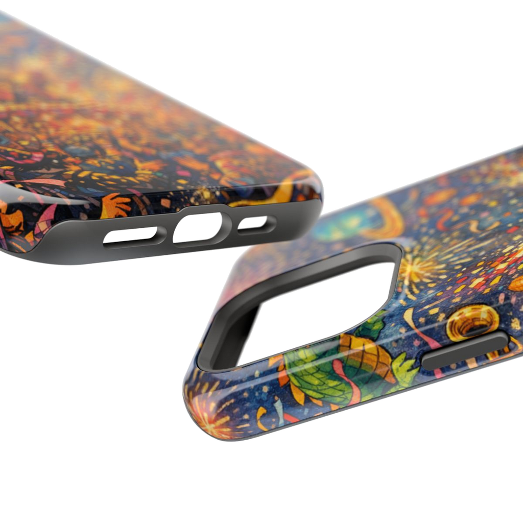 Vibrant Celebration Spectacle Magnetic Phone Case - Mockup 2