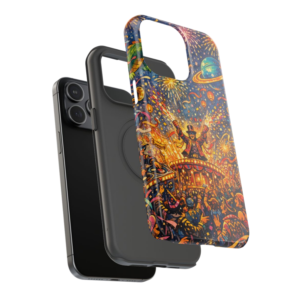 Vibrant Celebration Spectacle Magnetic Phone Case - Mockup 3