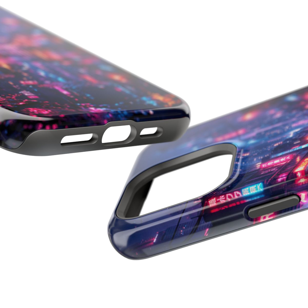 Neon City Glow Magnetic Phone Case - Mockup 2