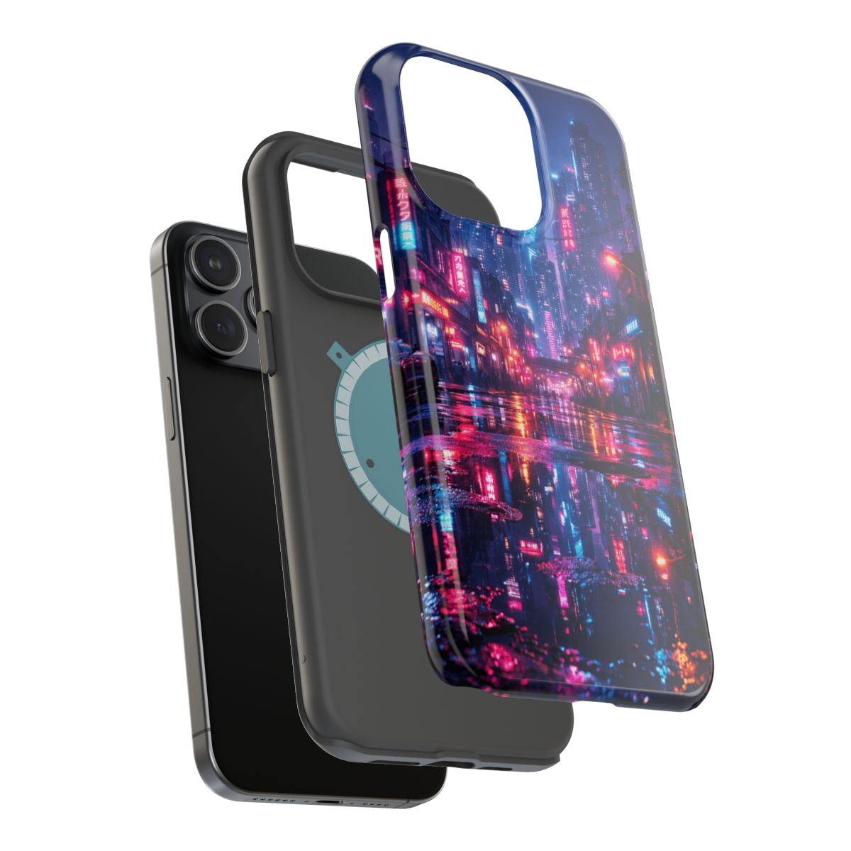 Neon City Glow Magnetic Phone Case - Mockup 3