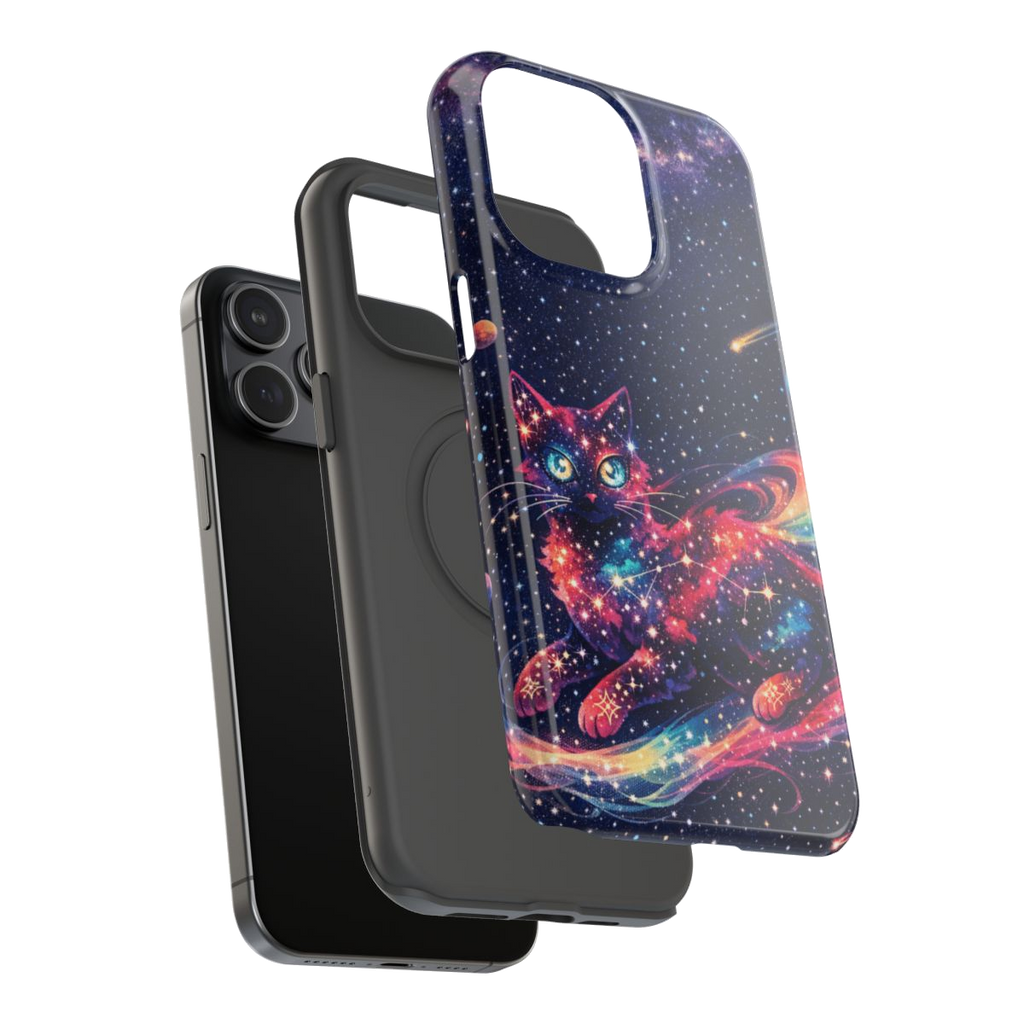 Celestial Cat Magic Magnetic Phone Case - Mockup 3