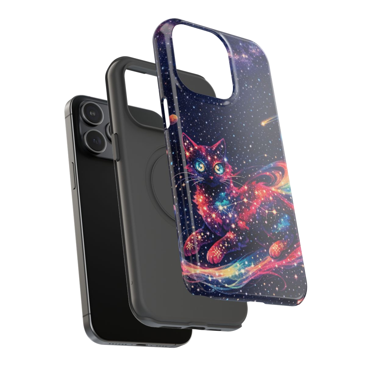 Celestial Cat Magic Magnetic Phone Case - Mockup 3