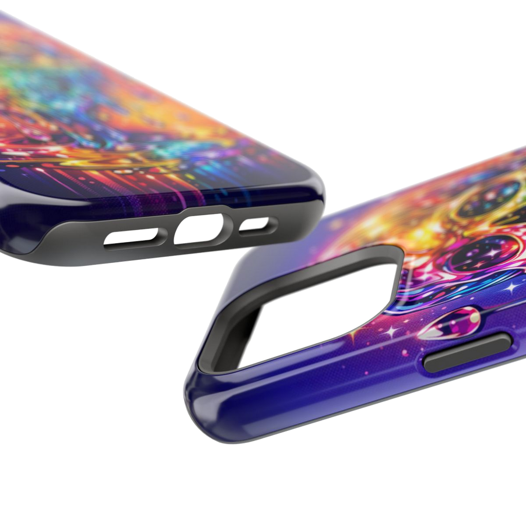 Prismatic Skull Drip Magnetic Phone Case - Mockup 2