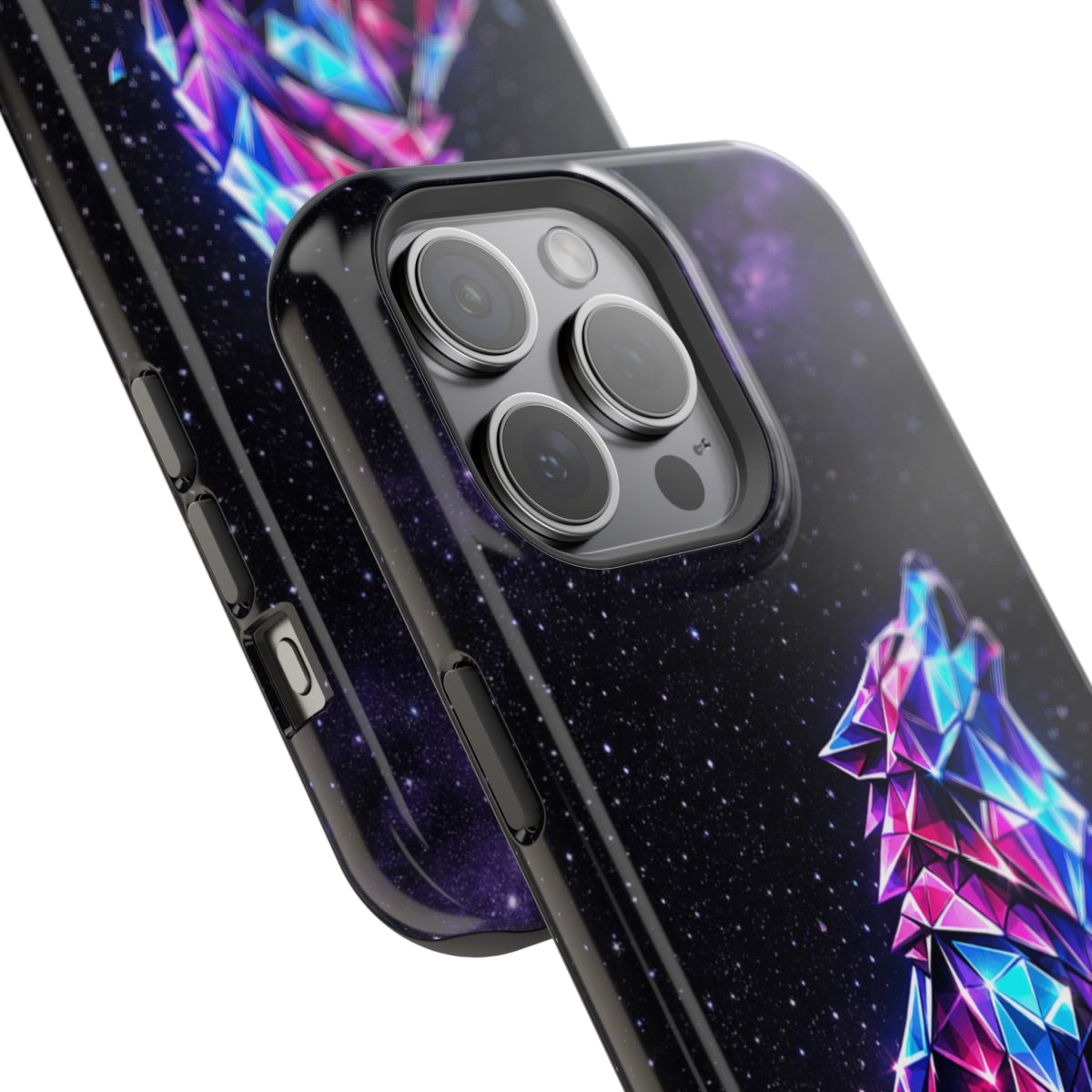 Neon Wolf Artistry Magnetic Phone Case - Mockup 1