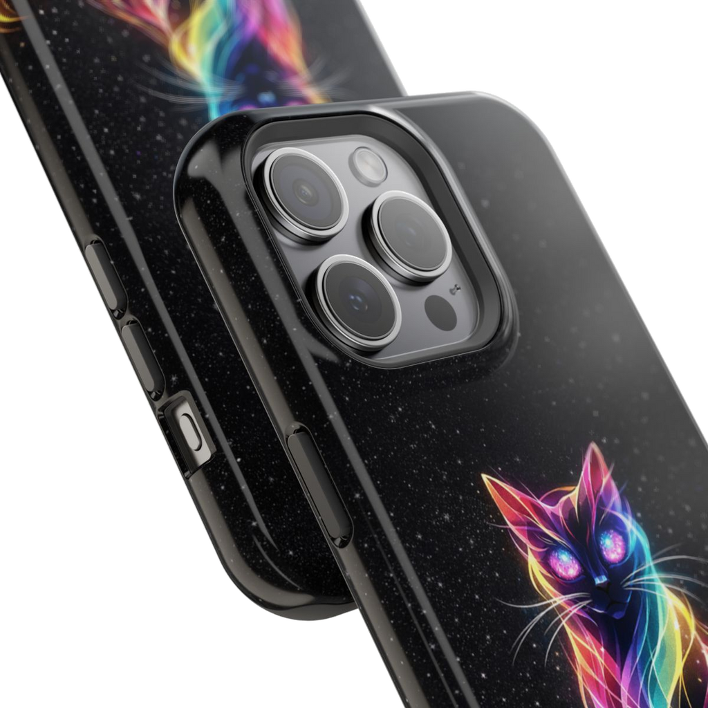 Mystic Aura Cat Magnetic Phone Case - Mockup 1