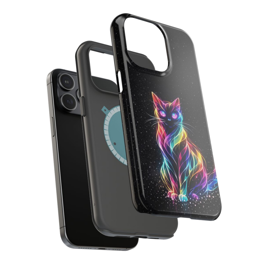 Mystic Aura Cat Magnetic Phone Case - Mockup 3