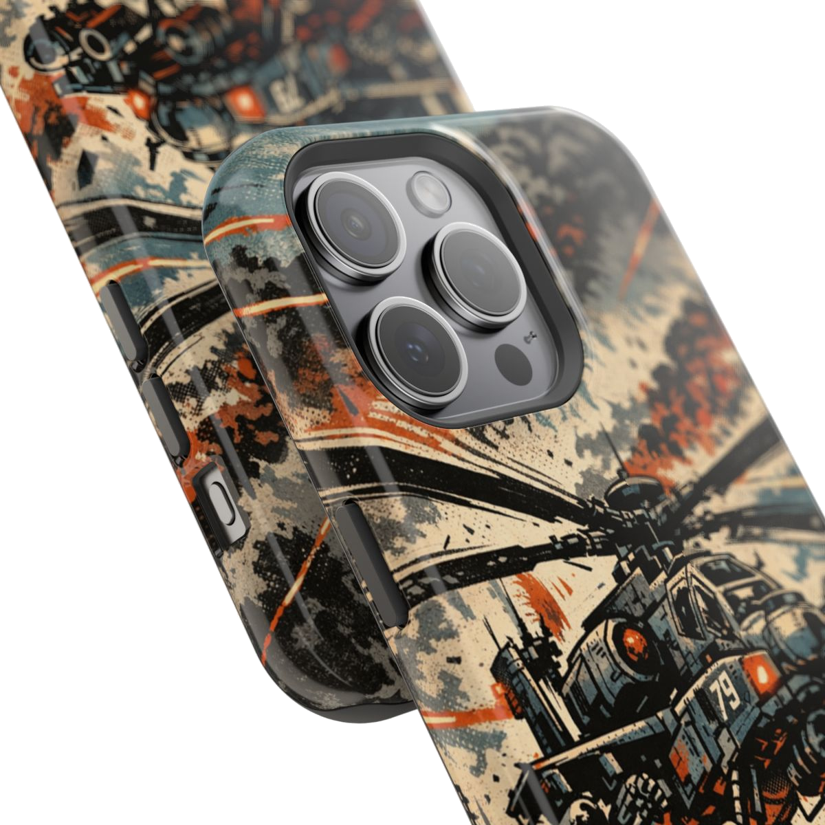 Helicopter Combat Magnetic Phone Case - Mockup 1