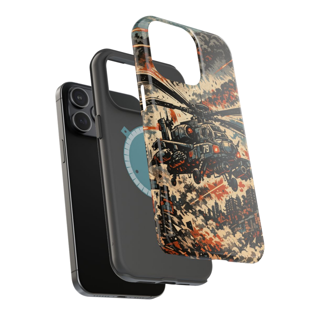 Helicopter Combat Magnetic Phone Case - Mockup 3