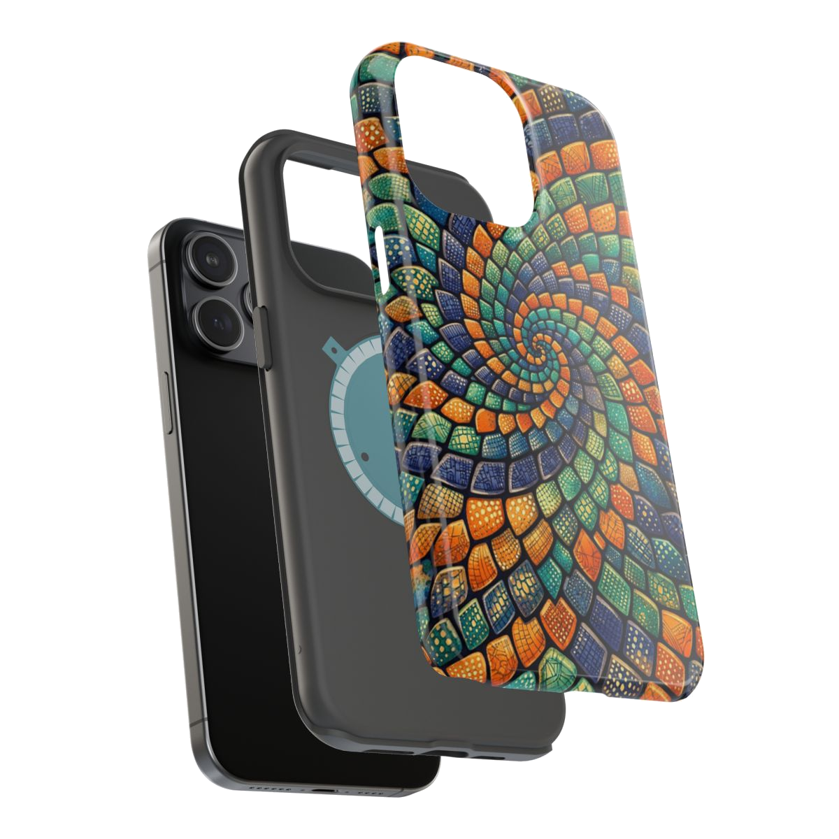 Reptilian Spiral Magnetic Phone Case - Mockup 3
