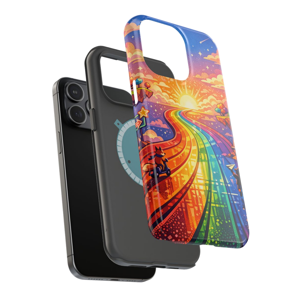 Rainbow Highway Magnetic Phone Case - Mockup 3