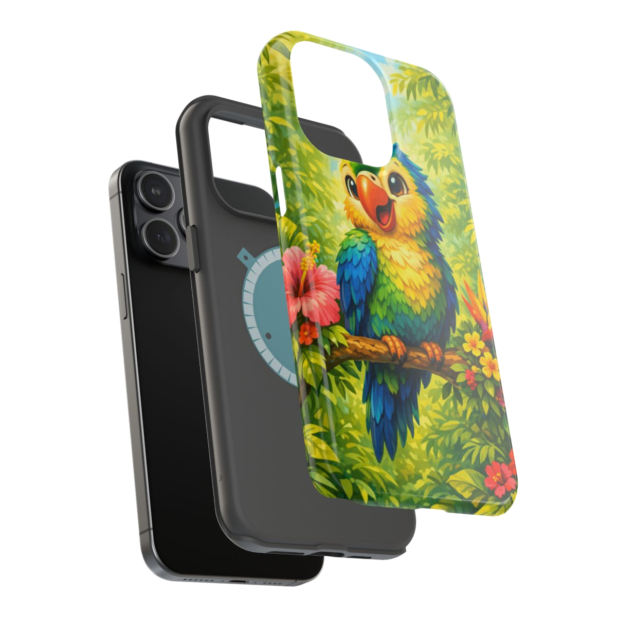 Cheery Parrot Magnetic Phone Case - Mockup 3