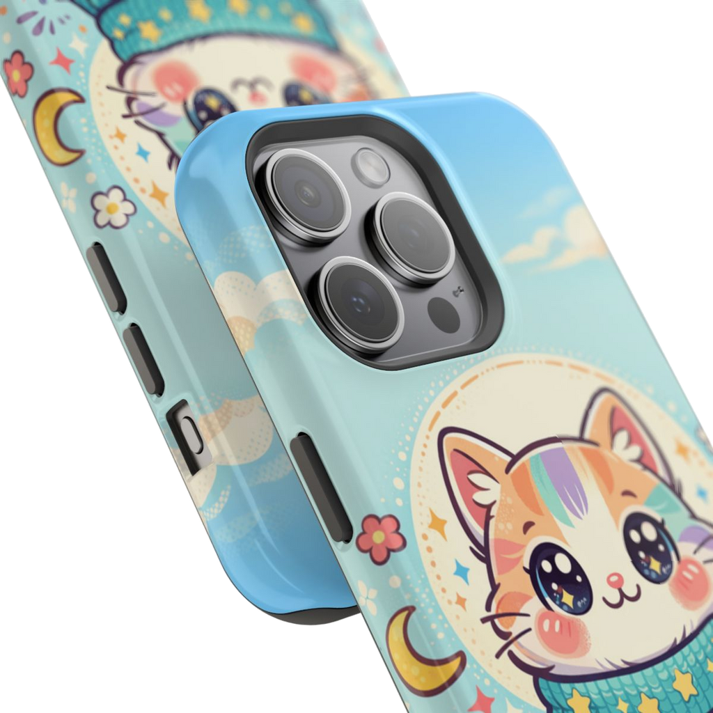 Happy Kitty Magnetic Phone Case - Mockup 1