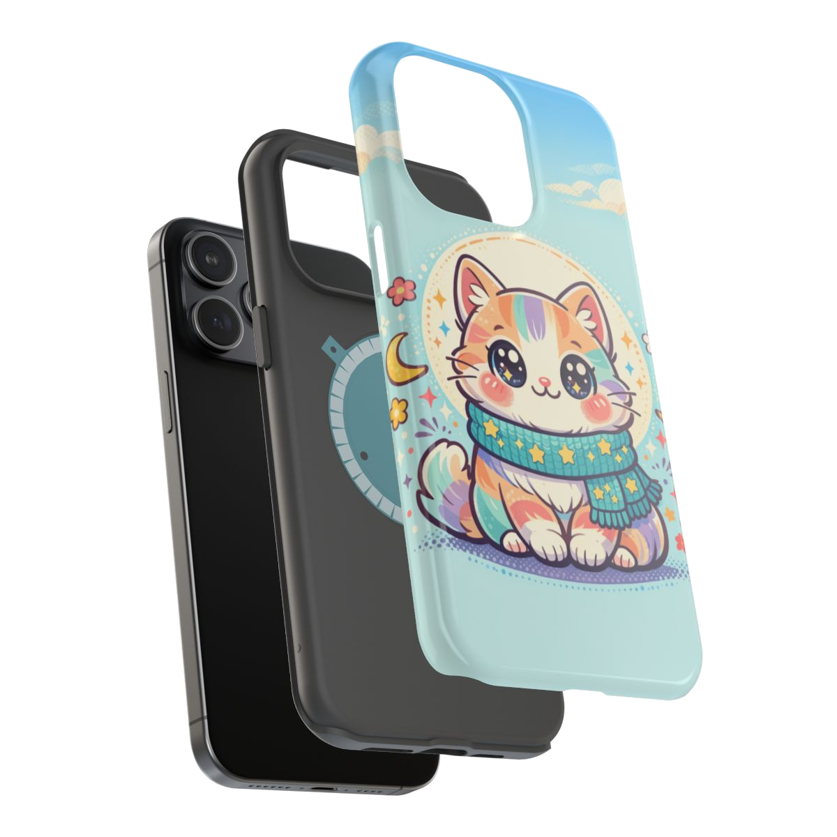 Happy Kitty Magnetic Phone Case - Mockup 3