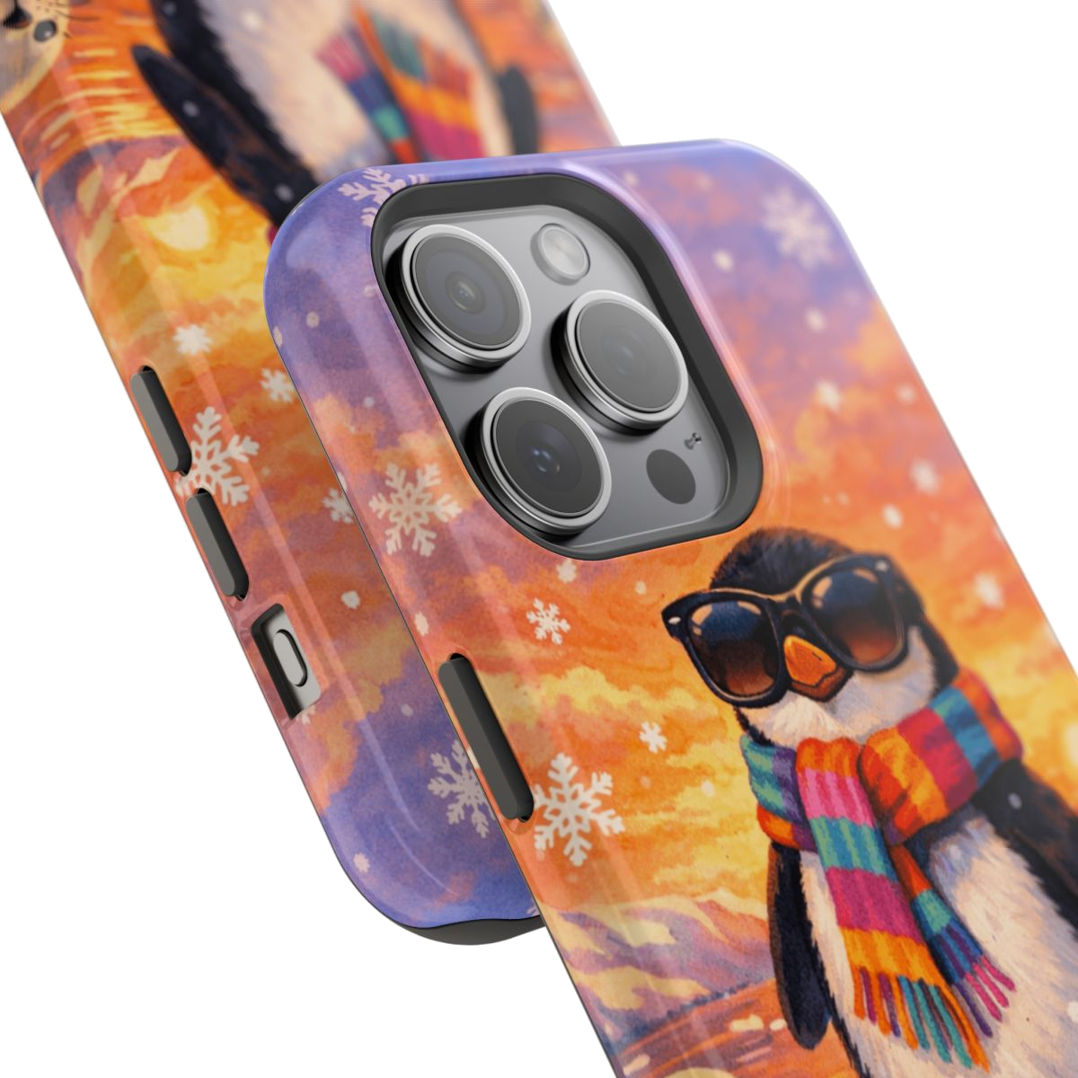 Cool Penguin Vibes Magnetic Phone Case - Mockup 1