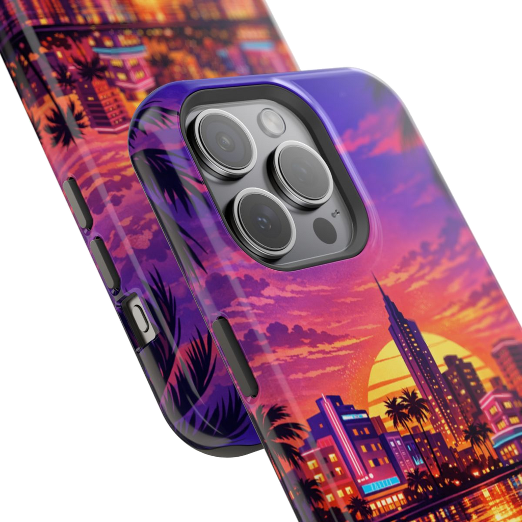 Vice City Sunset Magnetic Phone Case - Mockup 1