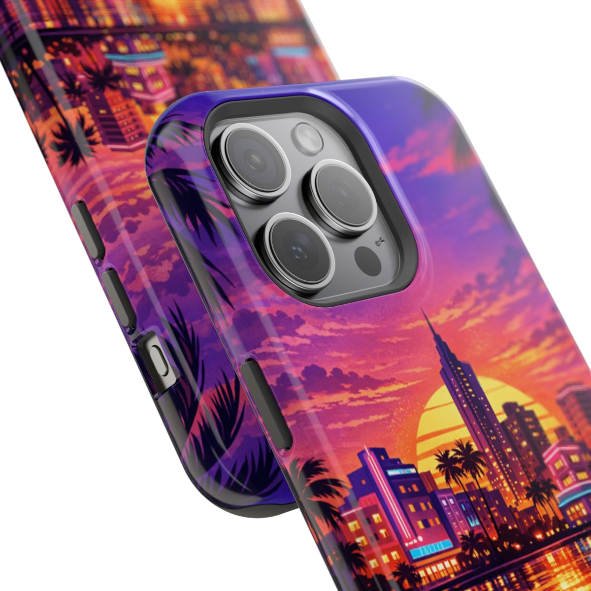Vice City Sunset Magnetic Phone Case - Mockup 1