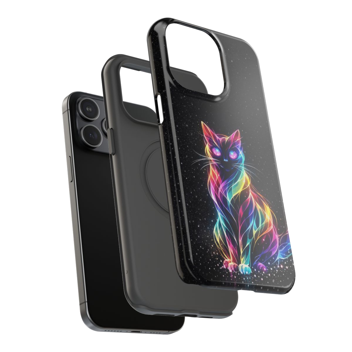 Mystic Aura Cat Phone Case - Mockup 3