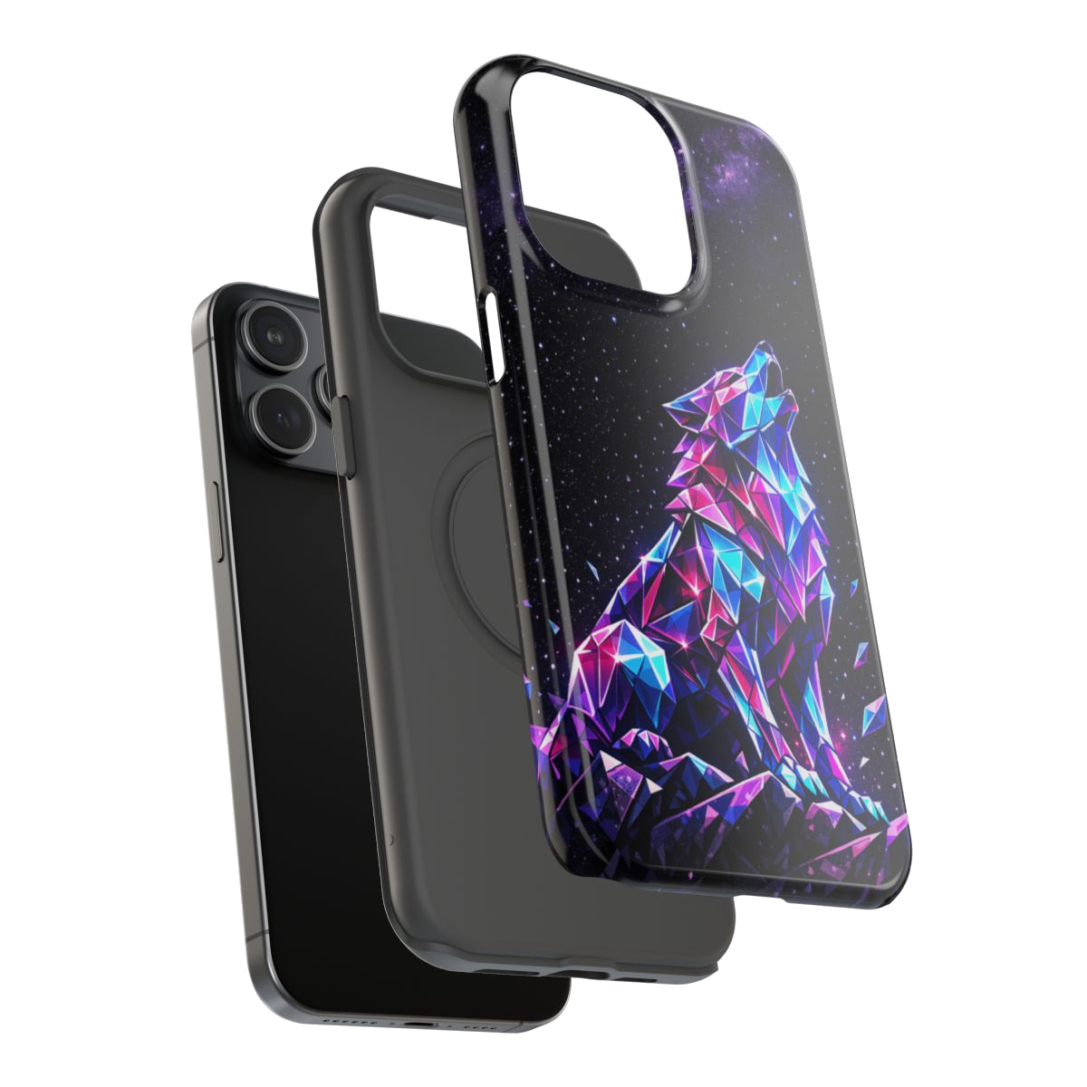 Neon Wolf Artistry Phone Case - Mockup 3