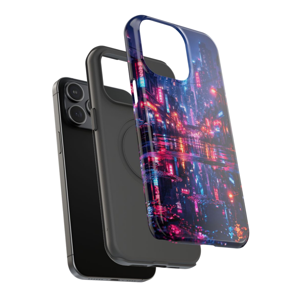 Neon City Glow Phone Case - Mockup 3