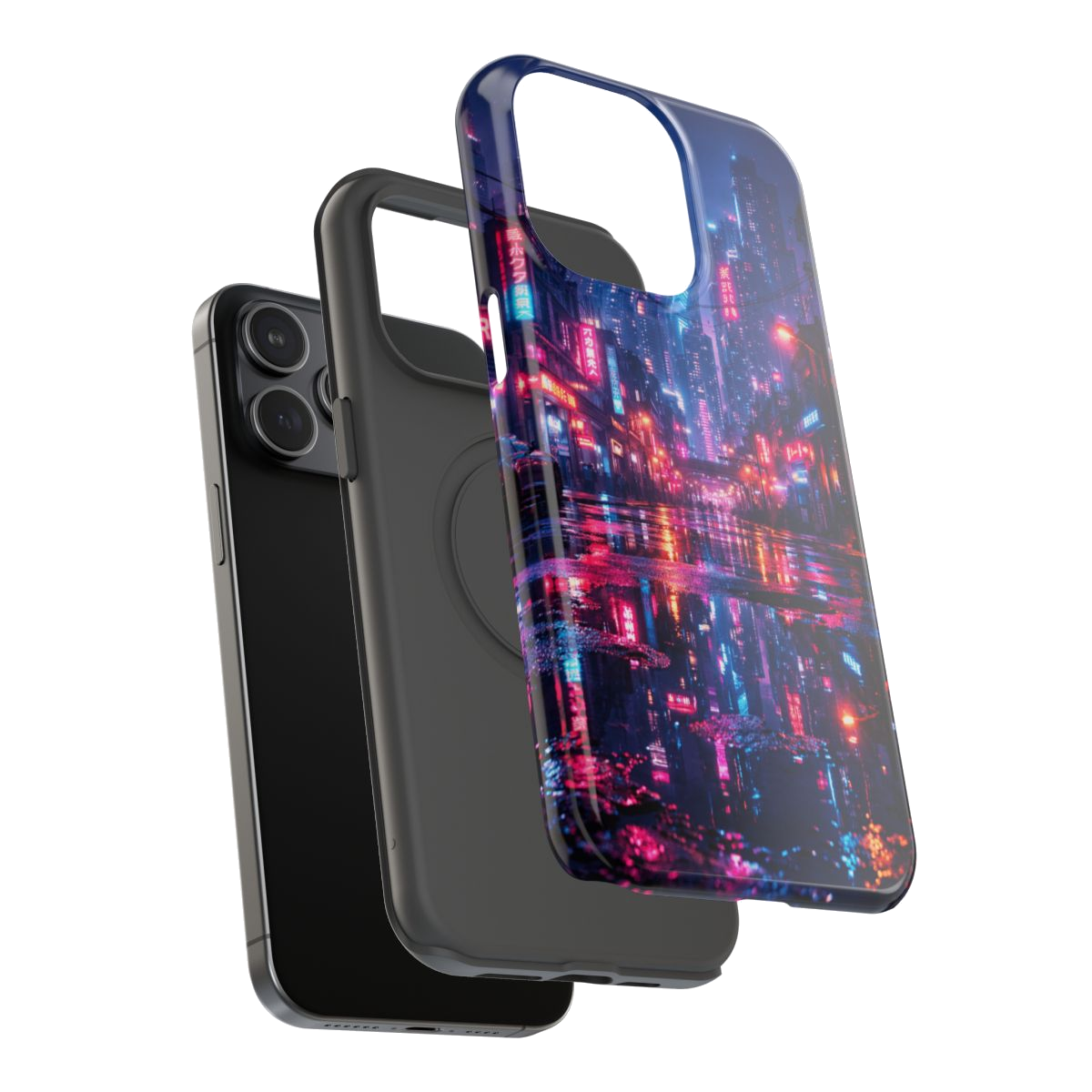 Neon City Glow Phone Case - Mockup 3