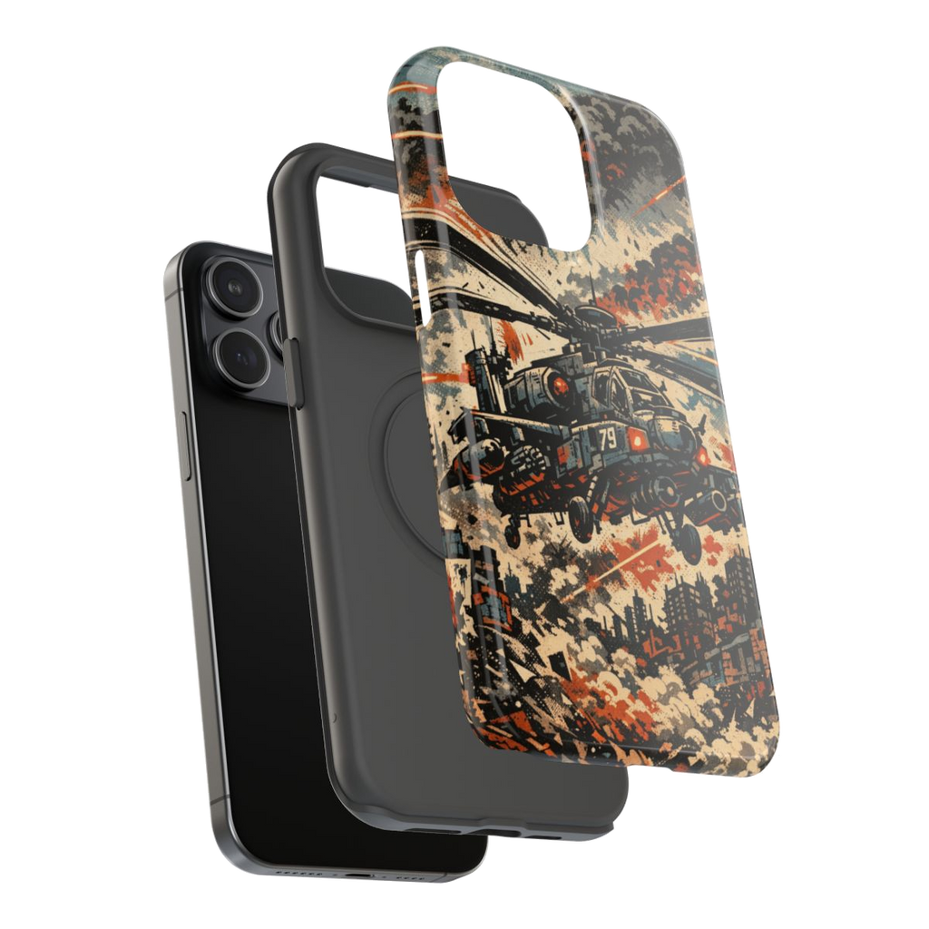 Combat Helicopter Phone Case - Mockup 3