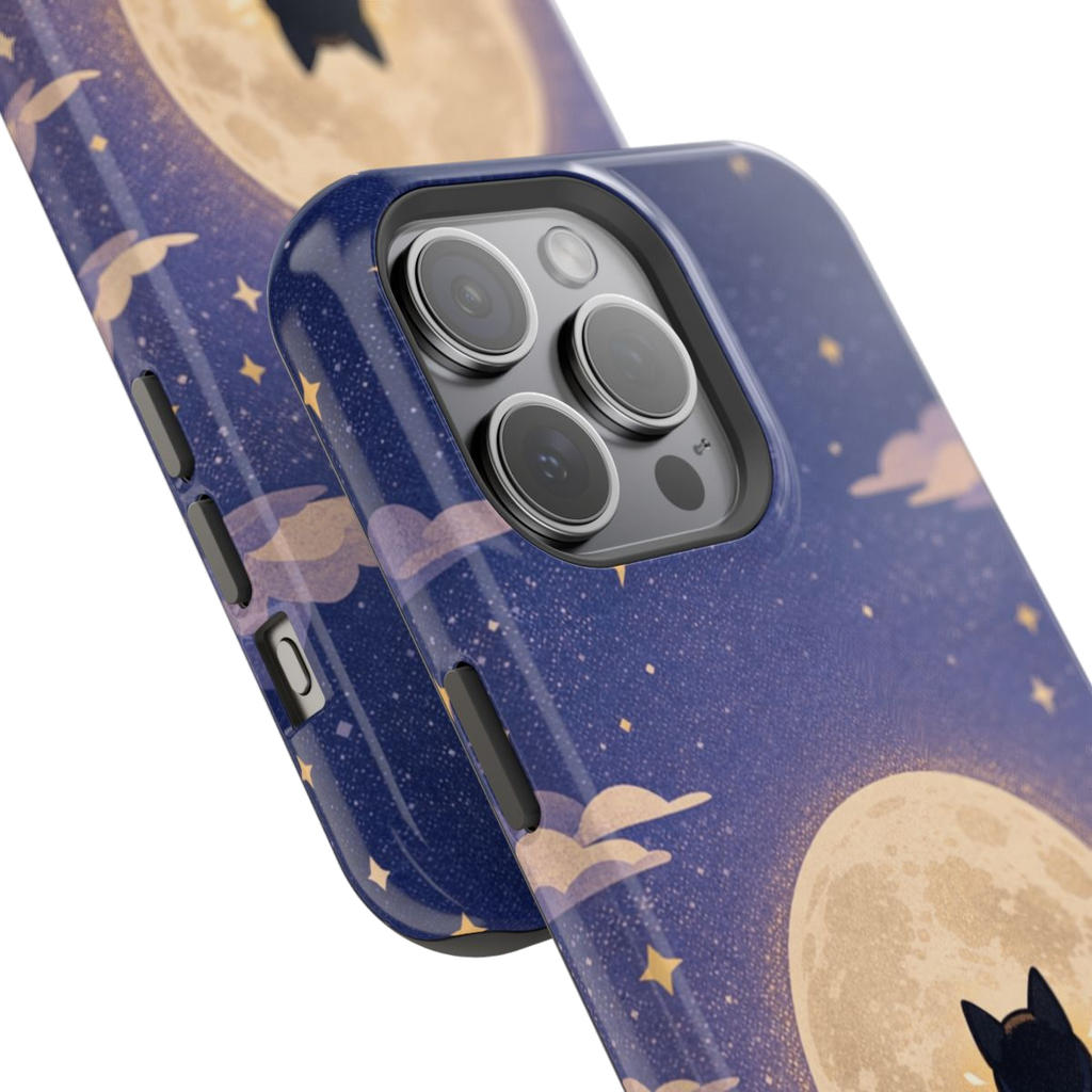 Full Moon Feline Phone Case - Mockup 1