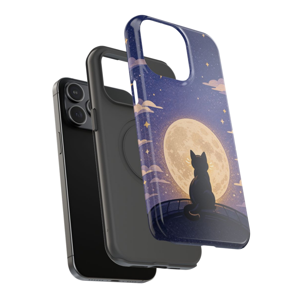 Full Moon Feline Phone Case - Mockup 3