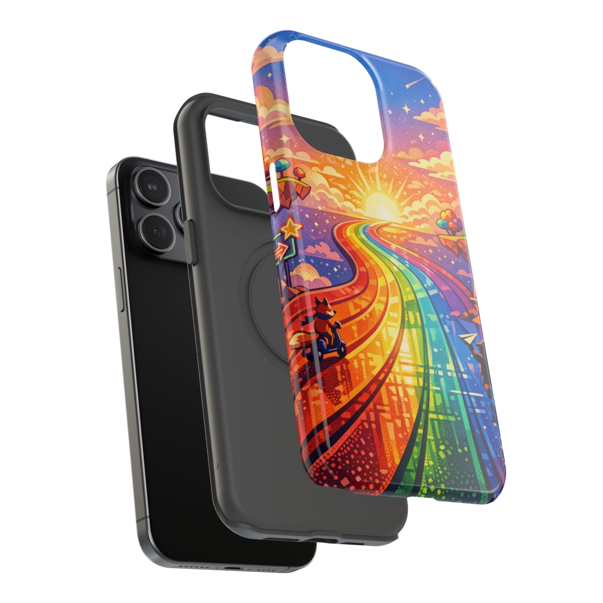 Rainbow Highway Phone Case - Mockup 3