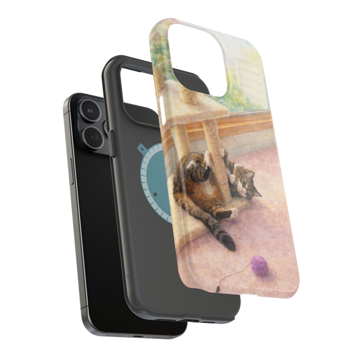 Playful Kitty Magnetic Phone Case - Mockup 3