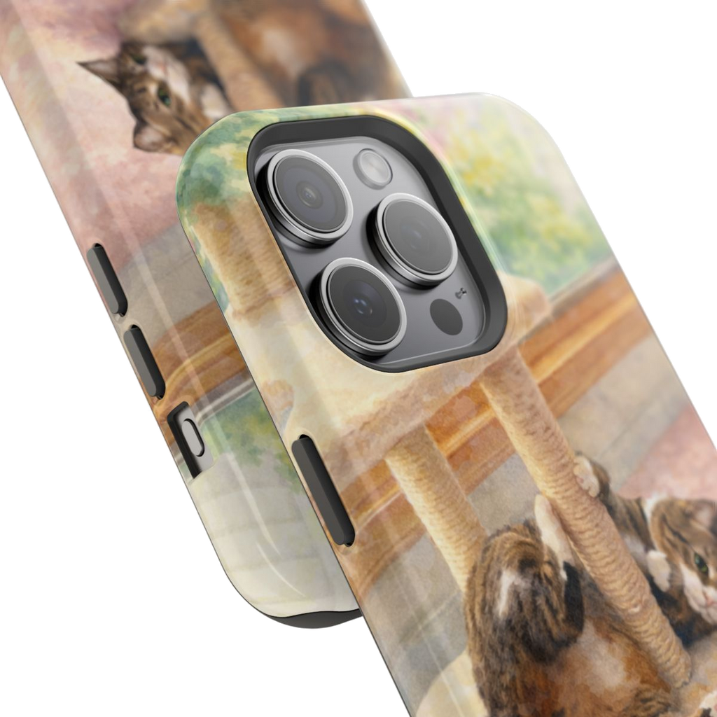 Playful Cat Magnetic Phone Case - Mockup 1
