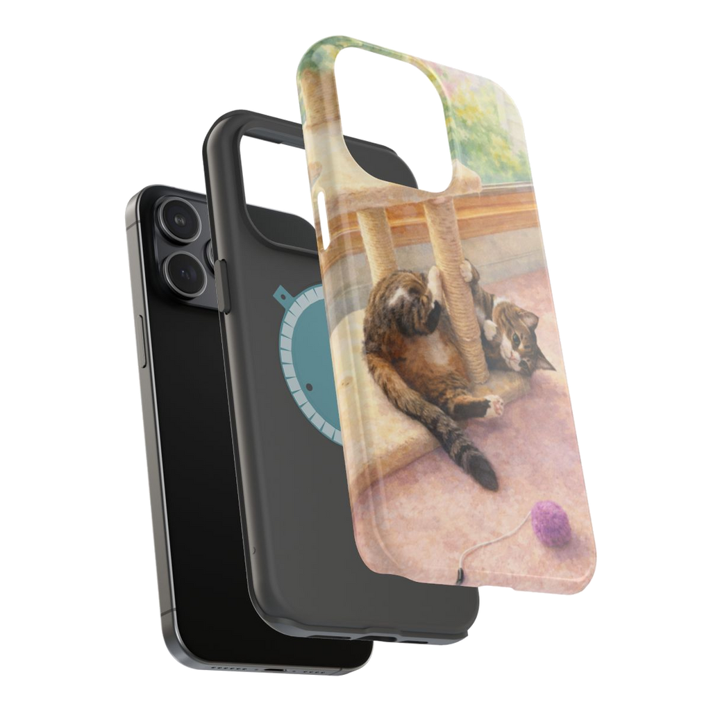 Playful Cat Magnetic Phone Case - Mockup 3