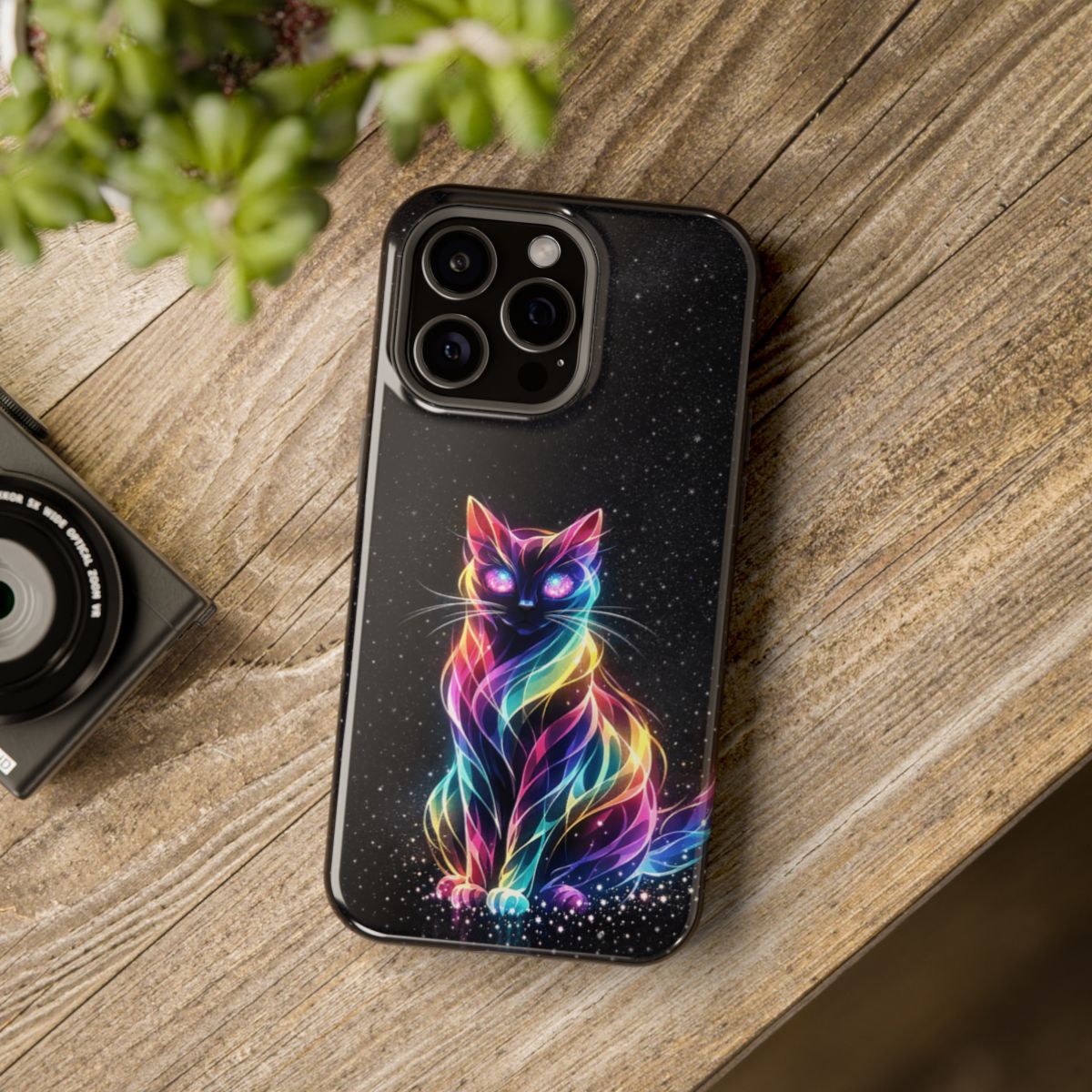 Mystic Aura Cat Phone Case - Mockup 4