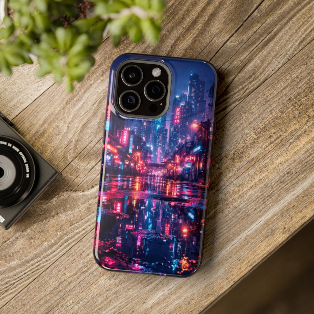 Neon City Glow Magnetic Phone Case - Mockup 4