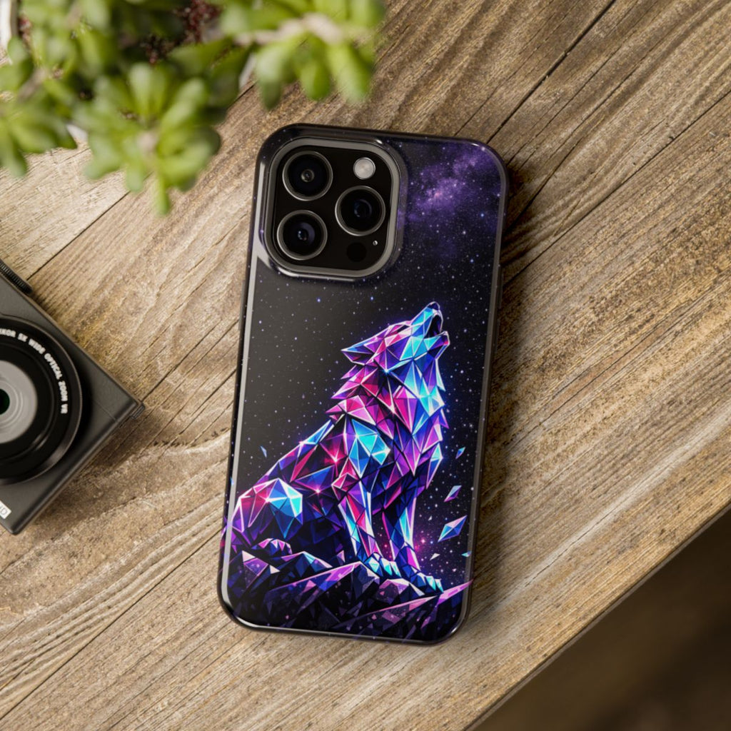Neon Wolf Artistry Magnetic Phone Case - Mockup 4