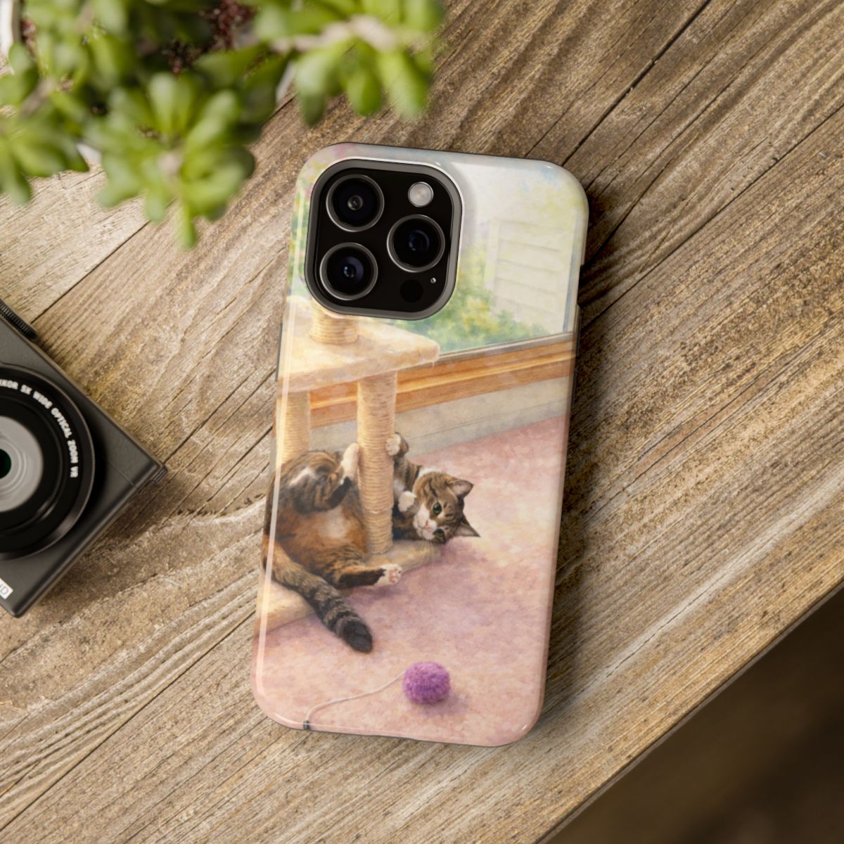 Playful Kitty Magnetic Phone Case - Mockup 4