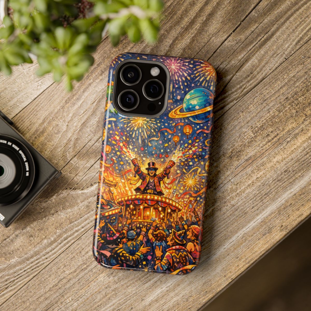 Vibrant Celebration Spectacle Magnetic Phone Case - Mockup 4